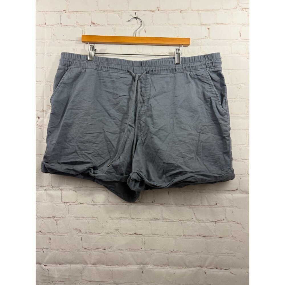Time and Tru Shorts Womens Size XXL (20) Smoke Gray Elastic Drawstring Waist